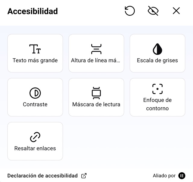 Widget de accesibilidad Micelia
